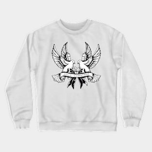 Couple of doves-  Jolly Christmas banner Crewneck Sweatshirt